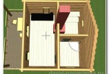 Планировка бани на 4-5 человек. Вид сверху